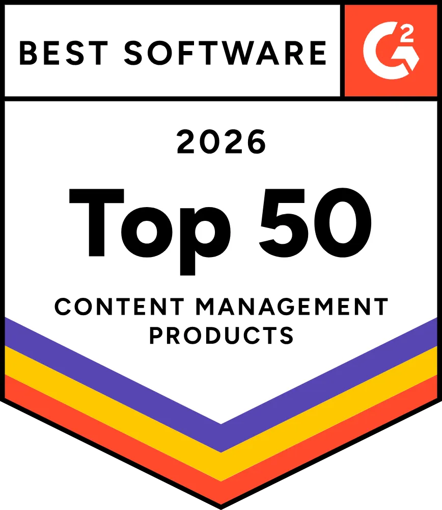 G2 Best Content Management Products badge