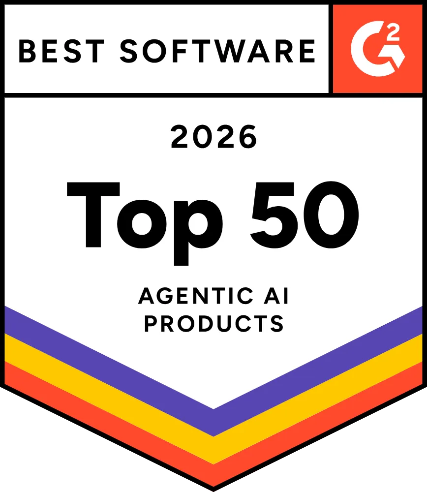 G2 Top 50 Agentic AI Products badge